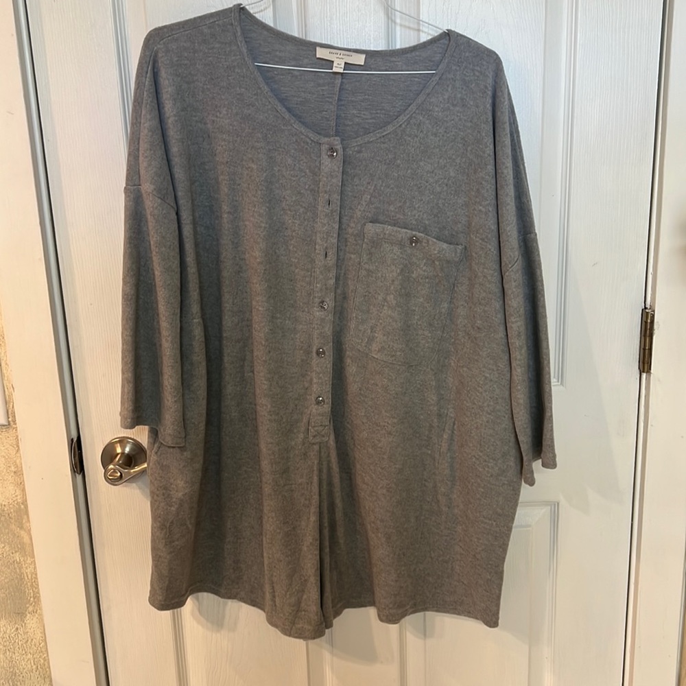Buttery soft grey romper Dressed in LaLa